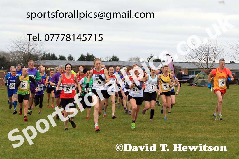 Womens 35+ and Mens 65+ 2023 NEMAA Cross Country, Croft Circuit, North Yorkshire. Photo: David T. Hewitson/Sports for All Pics